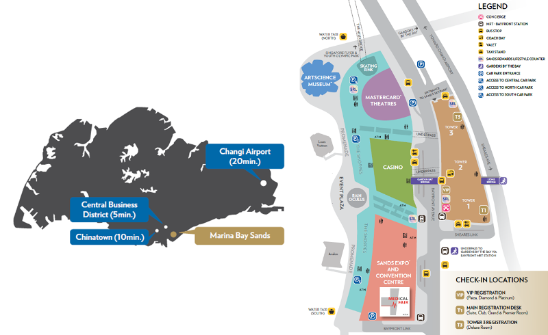 Map of Marina Bay Sands