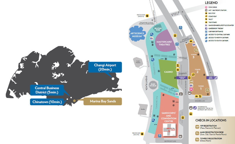 Directions to Marina Bay Sands